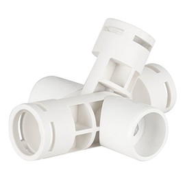 PVC- Adjustable joint fitting 1" 5-Way (Furniture Grade White)