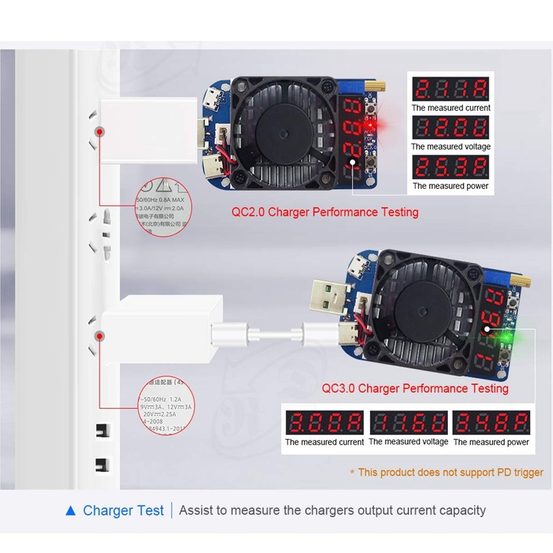 DollaTek Electronic Load Tester USB Load Resistor Module Trigger QC2.0