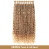 9 packs Boho Faux Locs Crochet Hair, 30 Inch, Honey