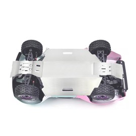 JOYSOG RC Chassis Armor Set for Arrma 1/14 Mojave GROM Stainless Steel Front Rear Chassis Armor Protection Plate Skid Plate Upgrade Parts(3pcs/Set)