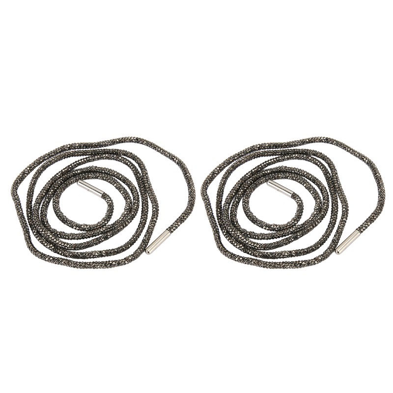 2pcs Rhinestone Shoe Laces Fashionable Shiny DIY Replacement Round Crystal