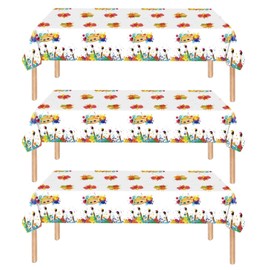 KSBBHDS 3 x graffiti tablecloths, party decorations, dining table accessories, creative and funny tablecloths, waterproof tablecloths.