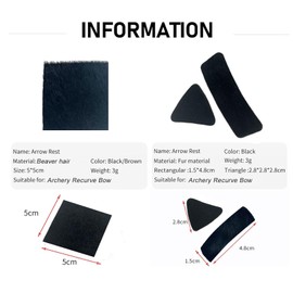 - QI HUO JU - Archery Hair Arrow Rest, Bow String Silencers Set Adhesive Shelf Rests Leather Plates Stick-ON Arrow Rest Bow Silencer Strip for Recurve Bow Traditional Longbow