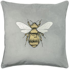 Paoletti Hortus Cushion Cover, Silver Grey, 50 x 50cm
