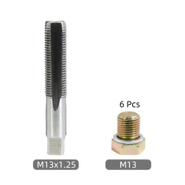 CCLIFE 13-piece oil drain plug repair kit M13 x 1.25 mm thread repair kit for oil drain plug