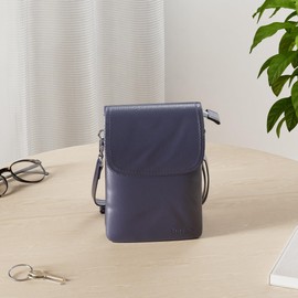 befen Genuine Leather Phone Bag, Real Leather Phone Purse, Small Phone Cross Body Bag for Women with Long Strap and Key Ring - Fit 8 Plus or Phone Less 6.5 Inch