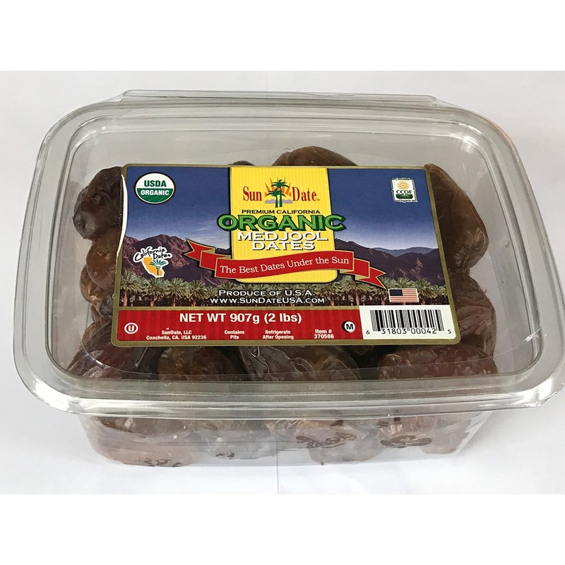Organic California Medjool Dates, 2 lbs, (907g)