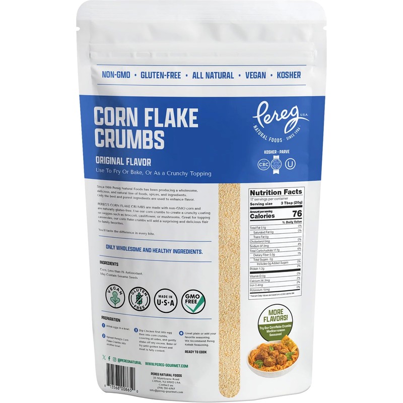 Pereg Gluten Free Cornflake Crumbs, 12 oz (3 Pack) |