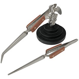Jewellers Tools 3rd Hand Base Vice & 2 Angled : Adjustable Tweezer Soldering Craft Watch Set (300)