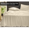 Royale Linens Bamboo Viscose Twin Flat Sheets Only - Cooling