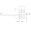 5mm x 18mm Blind Pop Rivet Countersunk Head Aluminium/Steel Shaft