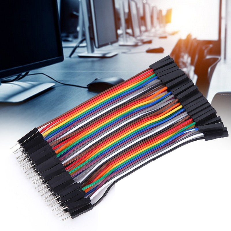 10Pcs Jump Wire Plastic Male to Female Connecting Cable for