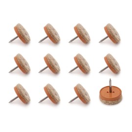High Quality Felt Glides with Nails, 5 mm Thickness – Made in Germany, felt, meliert, 18 mm Ø