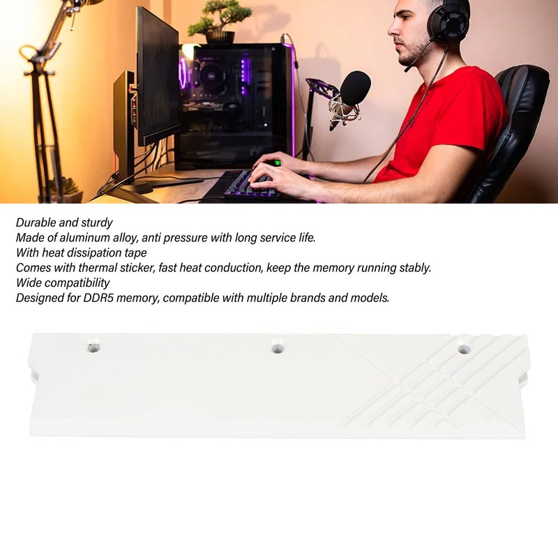 Computer Water Cooling Heatsink Aluminium Alloy Memory Cooling Heatsink DDR5