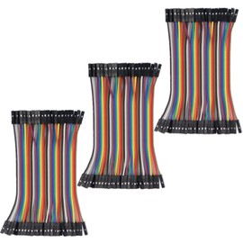 Pin Dupont Wire 10CM 120pcs Multicolor Breadboard Jumper Wire Flat Cable Connector Line Wire Kit (Female-Female)