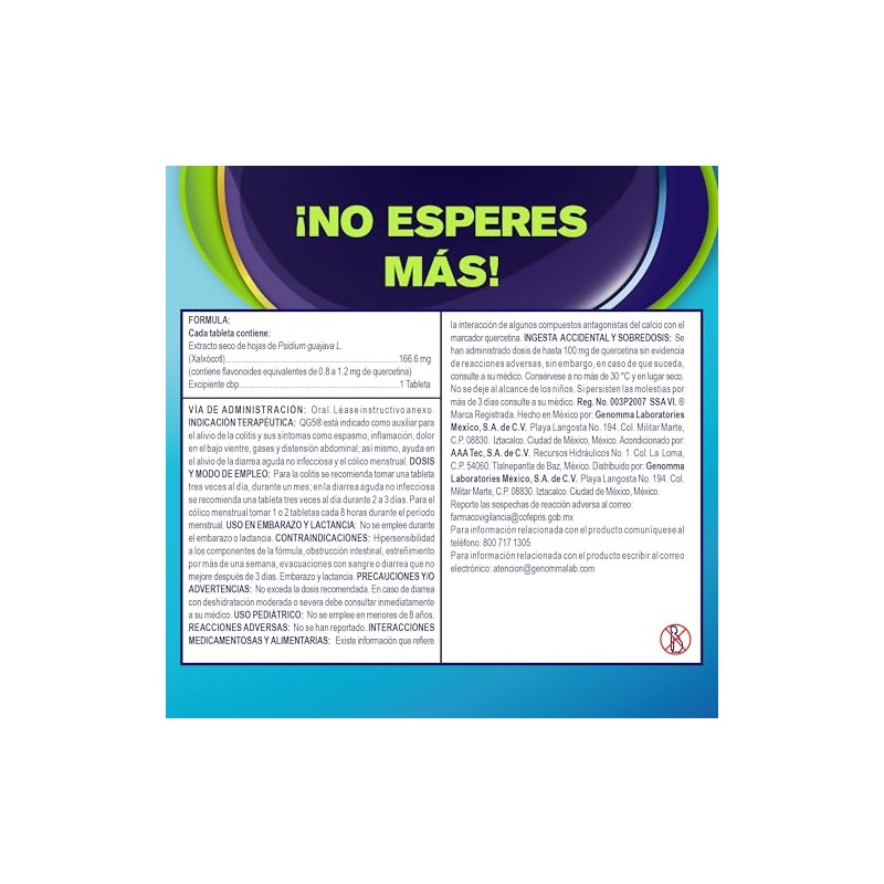 Qg5 Alivio Colitis Ingredientes Origen 100 Natural Que Alivian Inflamación