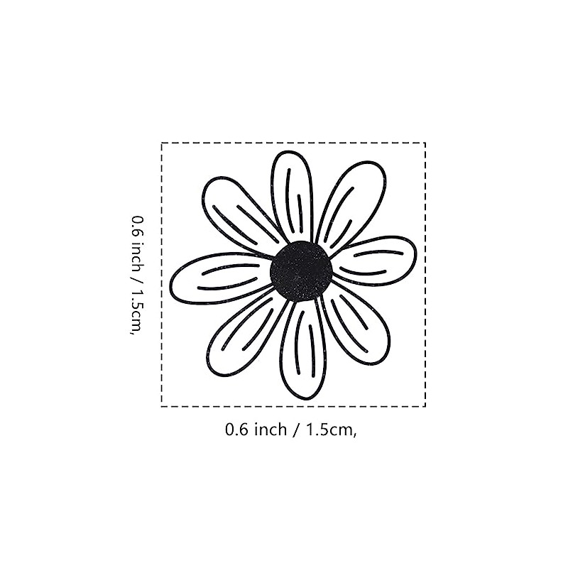 Daisy Flower Rubber Stamp, 3/5 Inch Small Mini Stamp for