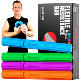 FitBeast Flex Therapy Bar, Tennis Elbow Therapy Bar - Ideal for Relieve Tendonitis Pain & Improve Grip Strength, Fitness Resistance Bar for Golfers Elbow & Tendinitis, Twist Bar for Physical Therapy