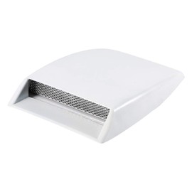 Kuuleyn Bonnet Vent Cover, Universal Car Decorative Air Flow Intake Scoop Bonnet Vent Sticker Cover Hood(White)