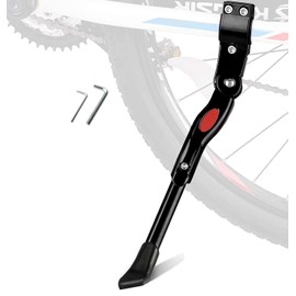 YJZQ Universal Bike Stand Bicycle Kickstand Adjustable Rear Side MTB Bicycle Stand for Mountain Bike, Off Road Bike, Folding Bike, City Bike, Kids' Bike 20" - 28"