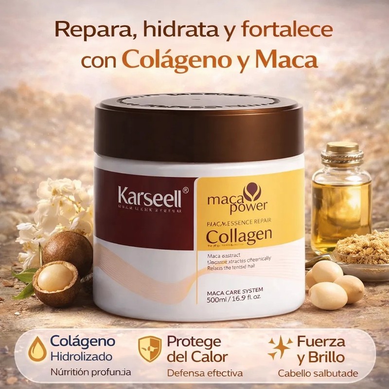 Kit 2 Karseell Maca Essence Repair Collagen Cabello Dañado