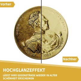 Gold Polishing Cloth for Jewellery & Coins – Gold Cleaning Cloth – Cleaning Cloth for Cleaning & Caring for Gold, Rose Gold & White Gold – Jewellery Cleaning Cloth for Gold Jewellery Made in Germany