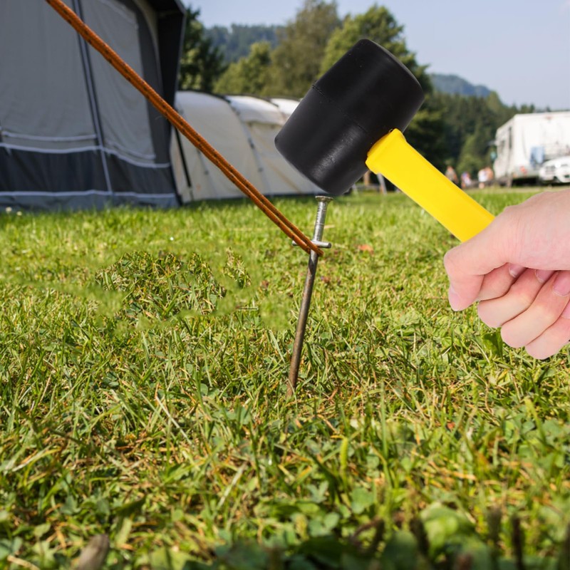 SHINEOFI Rubber Mallet with Rubber Handle Durable Soft Hammer for