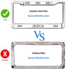 Jesus Fish Faith License Plate Frame Christian Faith Gift License