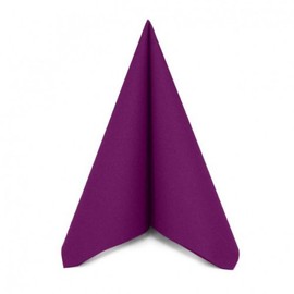 Pack of 50 Premium Quality Linen Feel Airlaid Aubergine/Purple Napkins - 40cm x 40cm