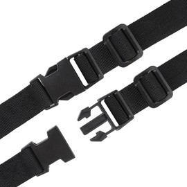 2-Pack of Luggage Straps - Utility Strap for Outdoor Sports Backpacking Sleeping Bag Compression Luggage Bundling with Quick Release Buckle (Black, 2.5CM*100CM)
