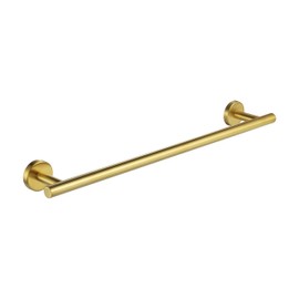 JQK Bathroom Towel Bar, 12 Inch Stainless Steel Towel Rack, Towel Holder Brushed Gold Wall Mount, Total Length 15 Inch TB110L12-BG