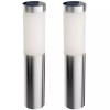 Artika LED Stainless Steel Solar Bollard Lights, 17 Lumens Per