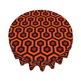 Overlook Hotel Carpet The Shining Round Tablecloth 48 Inch Washable Polyester Table Cloth Water Resistant Spill Proof Table Cover Mat for Dining Kitchen Home Party Wedding Decoration