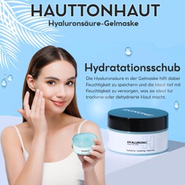 SKINTONE SKIN Hyaluronic Acid Gel Mask - Best Face Mask - Vitamin C & E Gel Mask - Gel Mask for Face - Collagen Face Mask for Smoother Radiant Skin - Restorative & Anti-Wrinkle Mask - (100 ml)