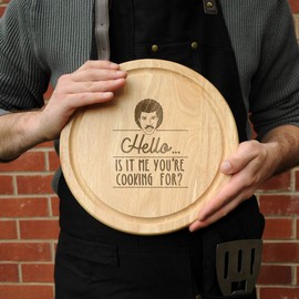 Hello, is It Me You're Cooking for? Chopping Board - Funny Novelty Birthday Christmas Gift for Music Fan - Engraved Cooking Kitchen Present