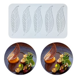 Hollow Candy Mold, Chocolate Candy 3D Hollow Silicone Mold (Feather Grey)