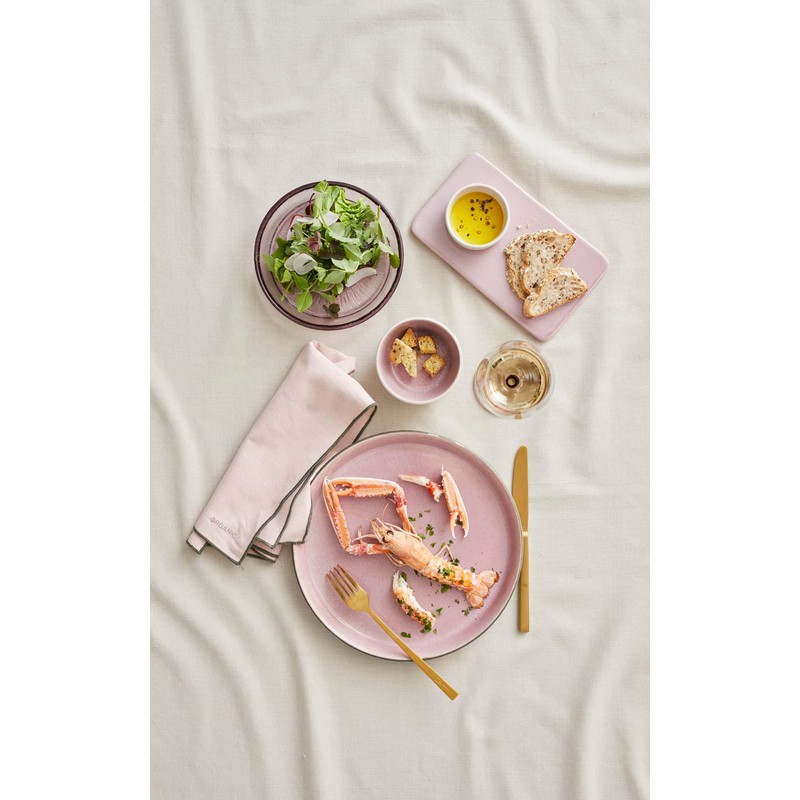 BITZ 10cm Diameter Stoneware Bowl Snack Bowl Grey/Light Red