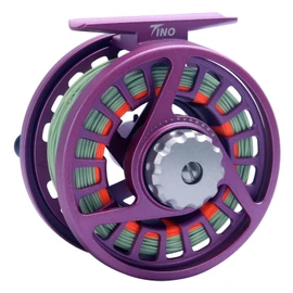 Maxcatch Tino Fly Fishing Reel, Large Arbor Trout Fly Reel: 5/6,7/8 Weight (Tino Fly Reel with line (Purple), 5/6wt)