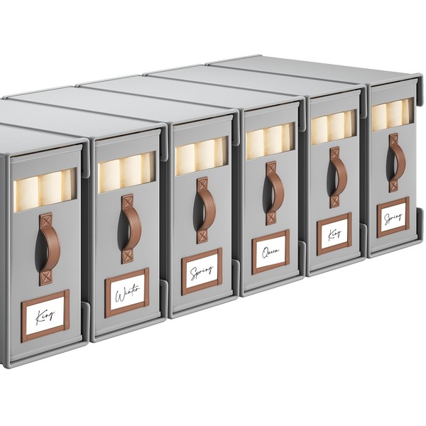 BigPonPon 6 Pack Bed Sheet Organizers And Storage(Cal King Size)