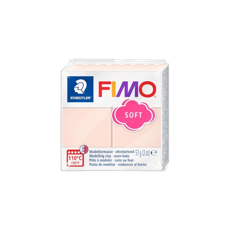 Fimo Soft Polymer Clay 2oz-Light Flesh