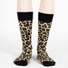Mysocks Unisex ankle socks multi-design. - Brauner Leoparddruck, size: 40-45