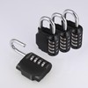 4Pcs Combination Padlock, Heavy Duty Metal Padlock for Gym Locker,