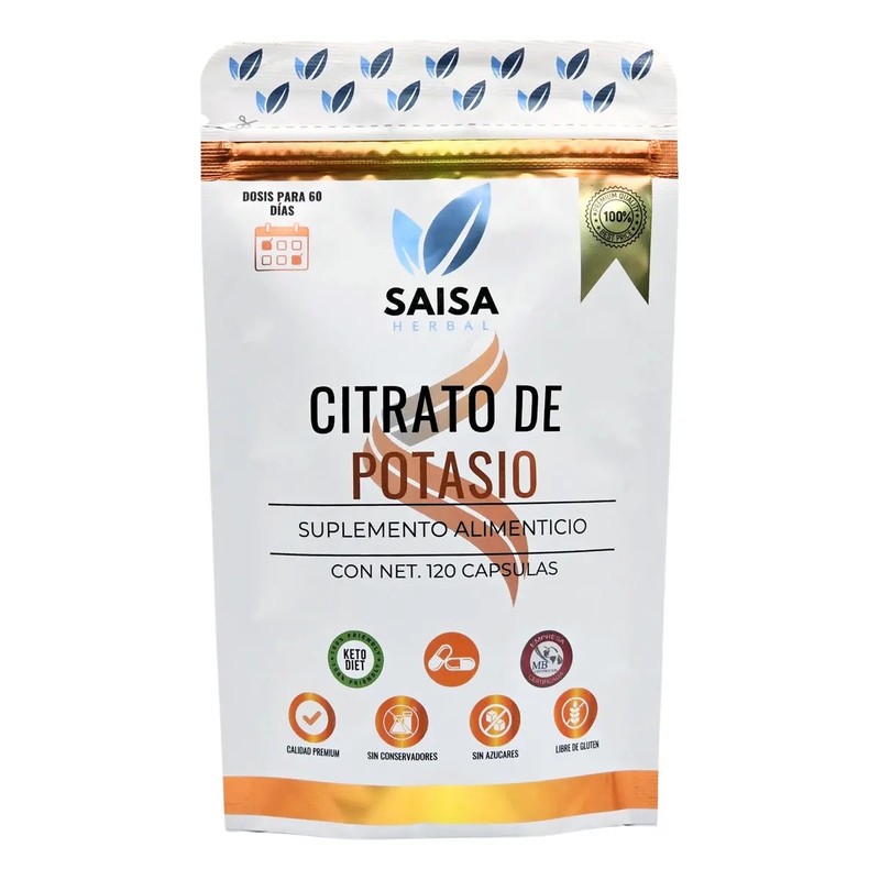 Citrato De Potasio 2 bolsas con 120 capsulas cu. Suplemento