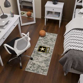 Machine Washable Bordered Design Non-Slip Rubberback 2x5 Kitchen Runner Rug for Hallway, Kitchen, Living Room, Bedroom, Entryway, 20" x 59", Border Dots Grey