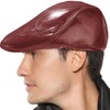 Rayson PU Leather Peaked Cap for Men Winter Warm Retro