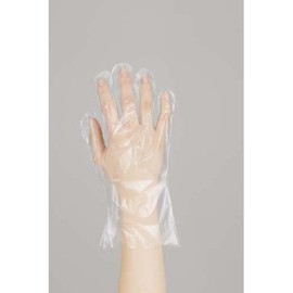 Disposable Poly Gloves Poly Glove 100 Piece with Bag [SENIOR, Commercial, Home Kitchen, for cleaning, Gardening] , , , translucent,