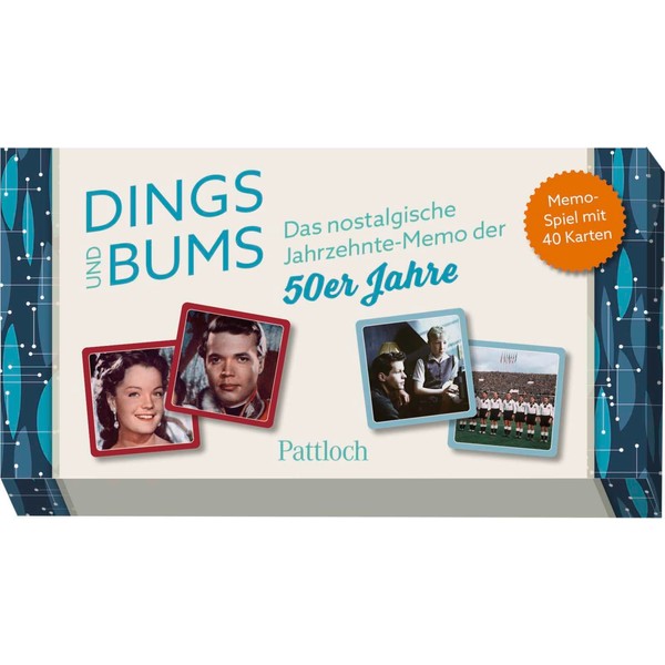 Dings und Bums: Das nostalgische Jahrzehnte-Memo der 50er-Jahre | Memo-Spiel