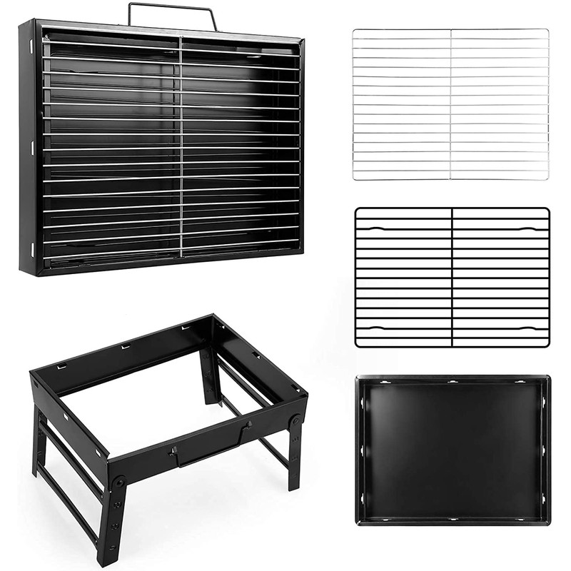 Barbecue Grill Portable BBQ Charcoal Grill Smoker Grill for Outdoor