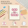 BAYOGITA Trendy Pink Christian Spiral Notebooks, God is Good Bible