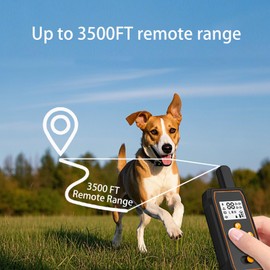 2 setsACEMAX Dog Shock Collar - 3500FT Dog Training Collar Remote and IPX7 Waterproof Suitable for All Breeds and Sizes Rechargeable E Collar with Multiple Training Modes Beep Vibration Safe Shock (2)